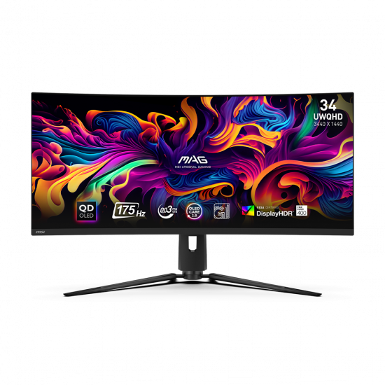 MSI MAG 341CQP 34 UWQHD QD OLED 175Hz Monitor